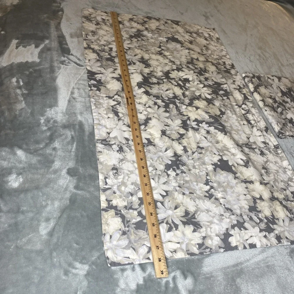 Lauren Ralph Lauren Edouard King Pillow Shams 2 Grey Beige Floral